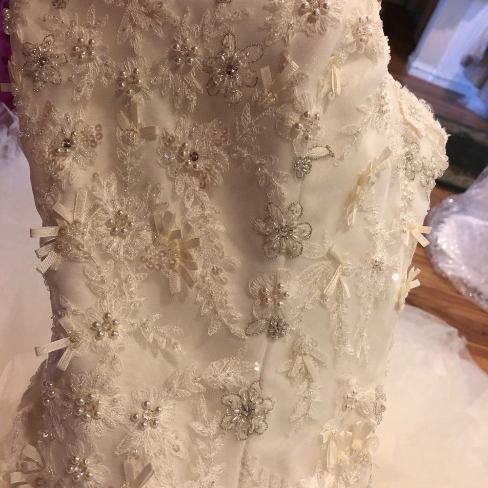 Never worn brand new Eve of Milady wedding dress